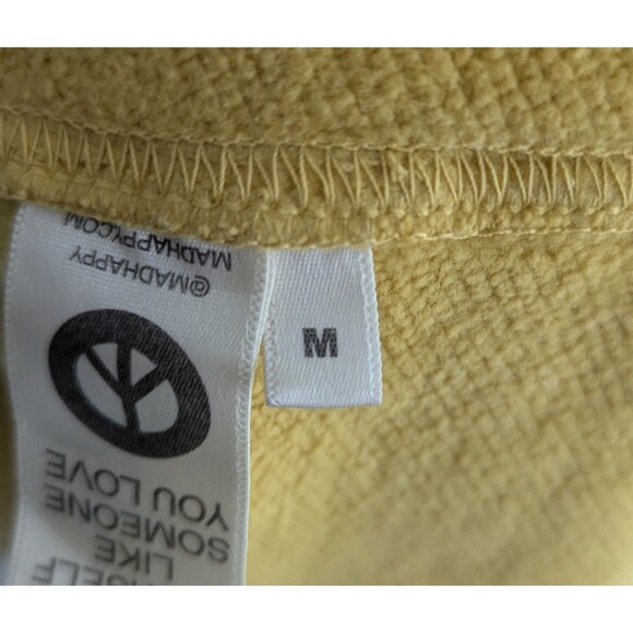 Madhappy Earth Day Recycle Fleece Crewneck Women's Size Medium Yellow Sweatshirt - Picture 3 of 6
